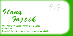 ilona fojtik business card